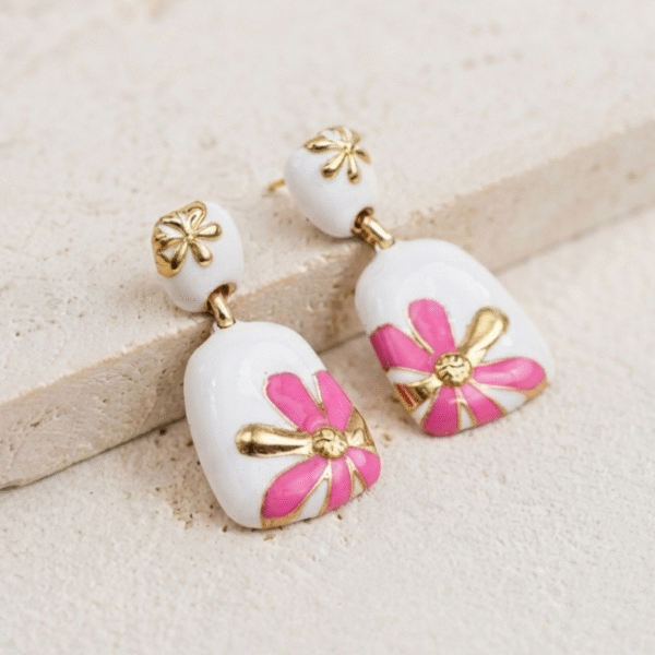 1790693719666 Aretes Acero con Flor