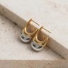 Argollas Acero Gold & Silver