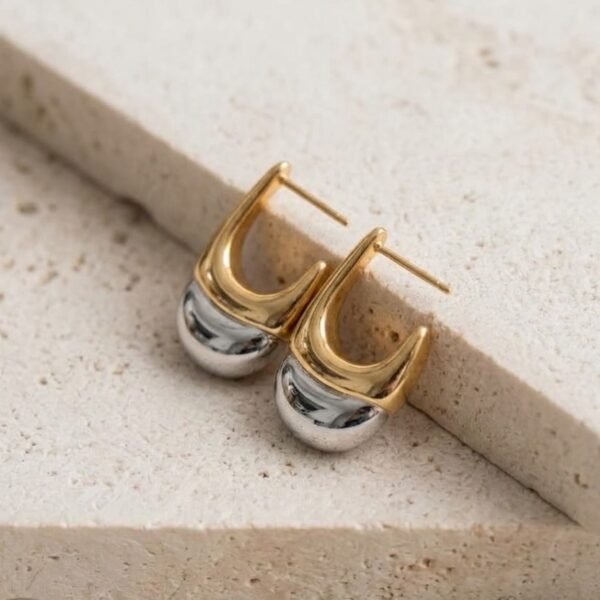 Argollas Acero Gold & Silver