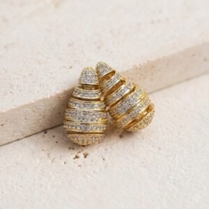Aretes Acero Gota Espiral