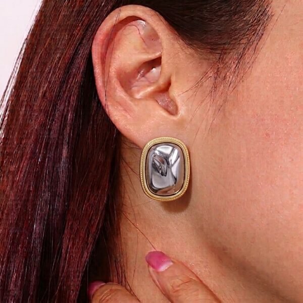 Aretes Acero Gold & Silver