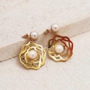 Aretes Acero Perla
