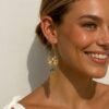 Aretes Acero Flor