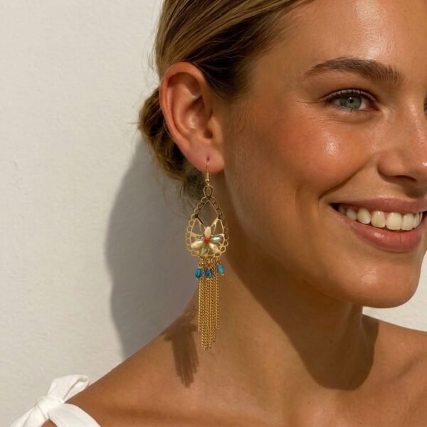 Aretes Acero Flor
