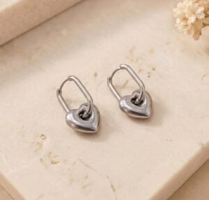 Argollas Acero Corazón