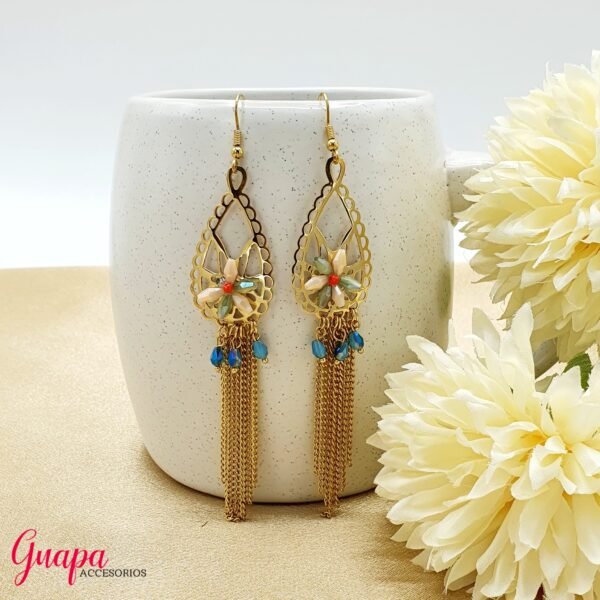 Aretes Acero Flor