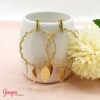 Aretes Acero Hojas