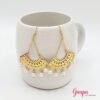 Aretes Acero Perlas