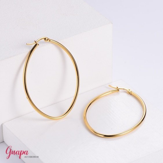 Argollas Acero Ovaladas