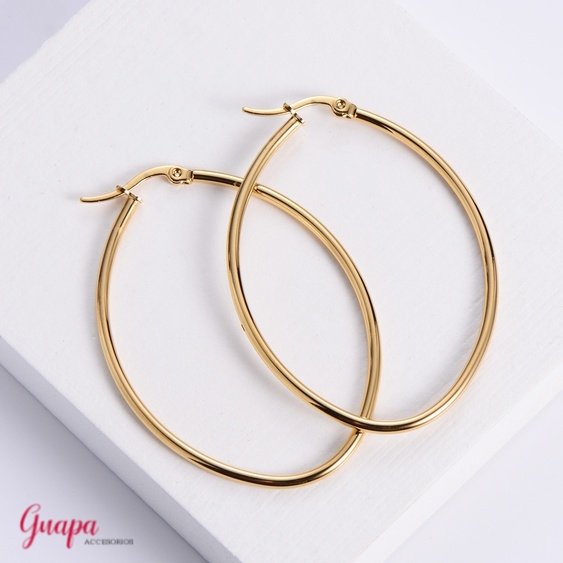 Argollas Acero Ovaladas