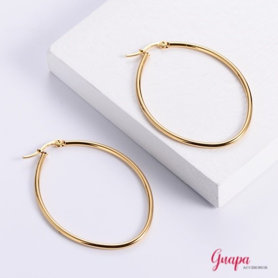 Argollas Acero Ovaladas