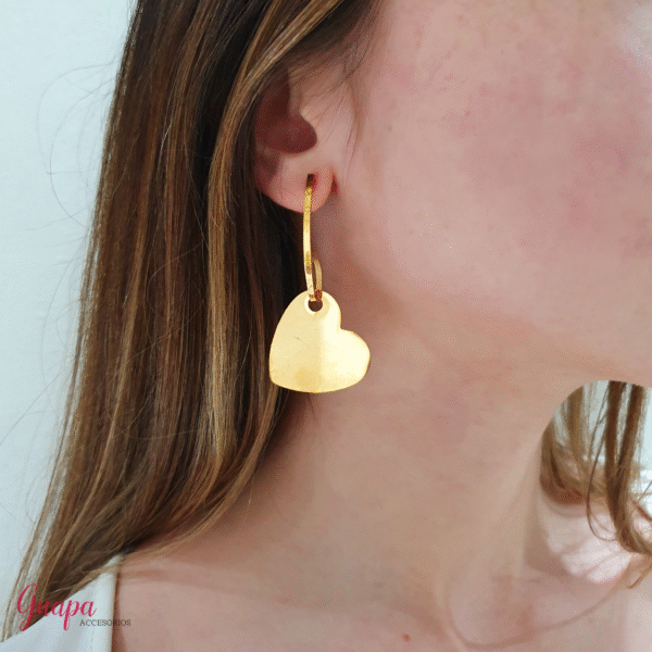 Aretes Acero Corazón
