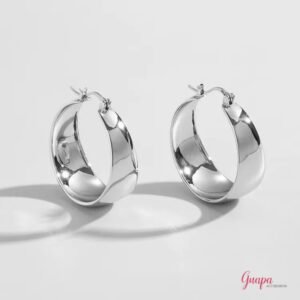 Argollas Acero Wide