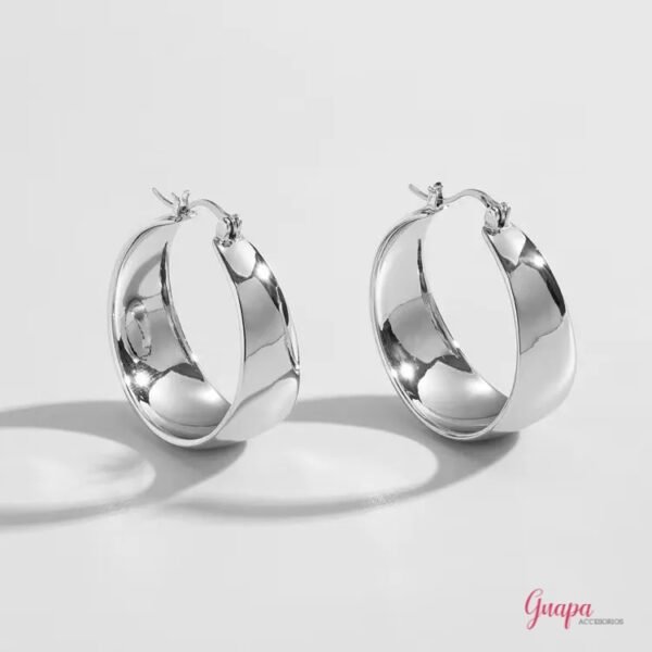 Argollas Acero Wide