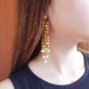 Aretes Acero Perlas