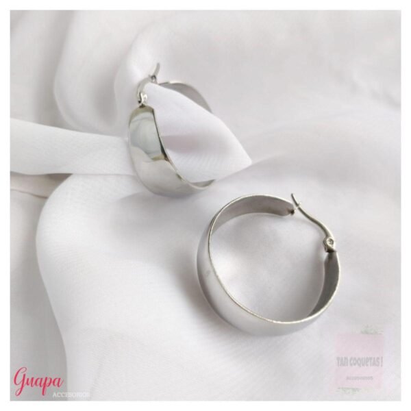 Argollas Acero Wide