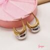 Argollas Acero Gold & Silver