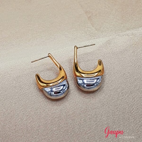 Argollas Acero Gold & Silver