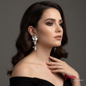 Aretes Flor Bronce con baño de Oro