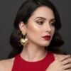 Aretes Corazón Bronce con Baño de Oro