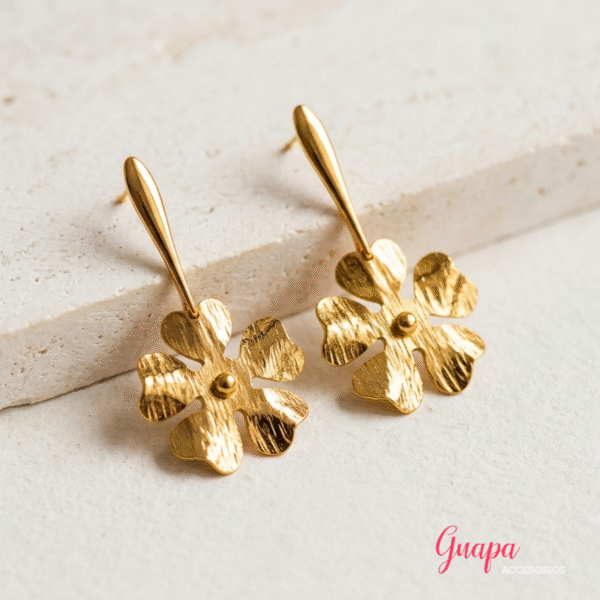 Aretes Bronce & Goldfilled Flor