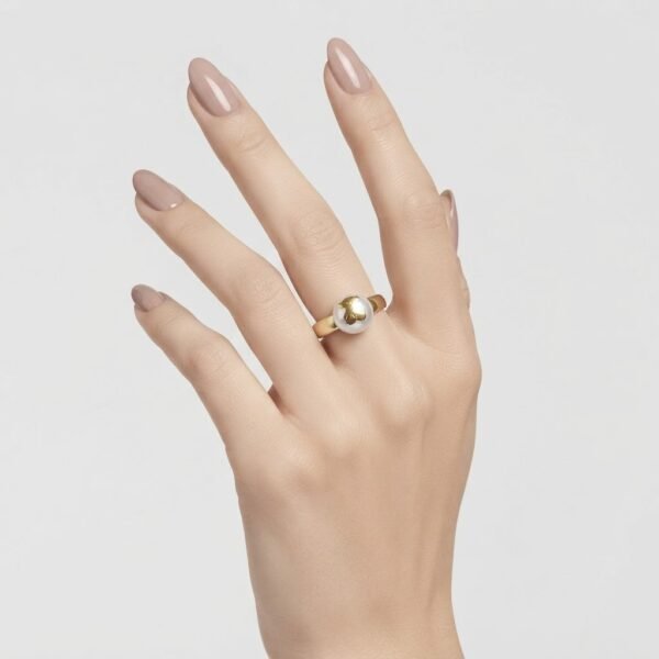 Anillo Acero Perla & Osito