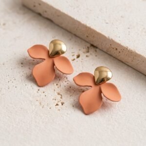 Aretes Goldfilled Media Flor