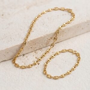 Juego Acero Collar & Manilla