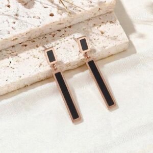 Aretes Acero Oro Rosa