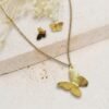 Juego Bronce Mariposa (Cadena & Aretes)
