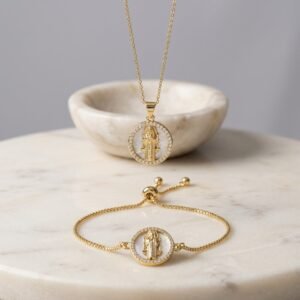 Juego Goldfilled Cadena & Manilla San Benito