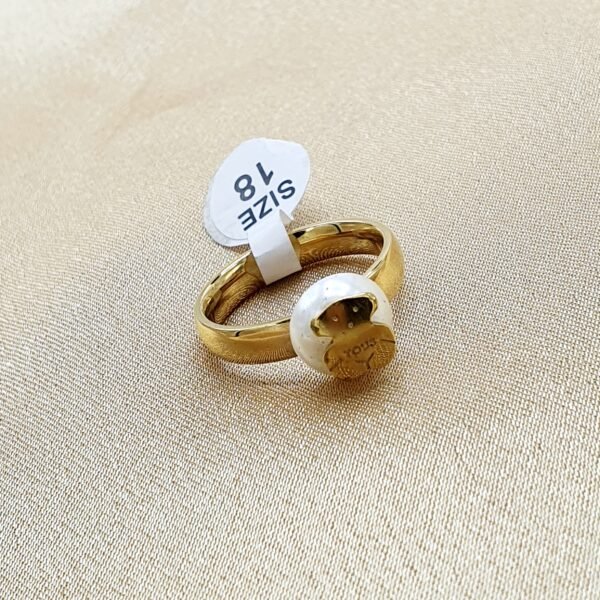 Anillo Acero Perla & Osito