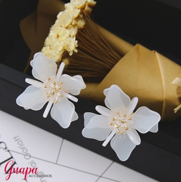 Aretes Acrílicos Flor