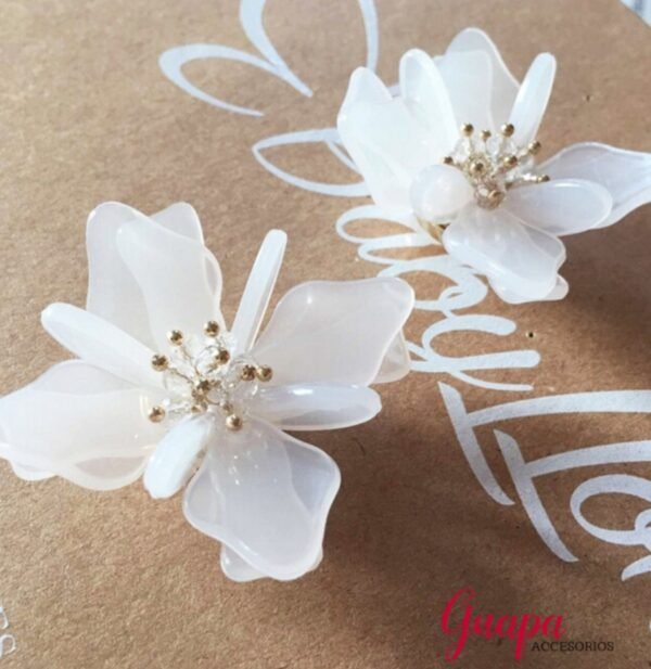 Aretes Acrílicos Flor